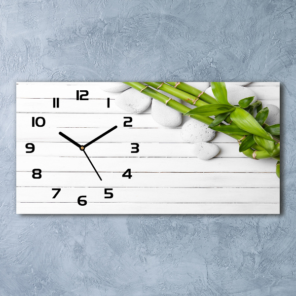 Horloge murale horizontale Bambou