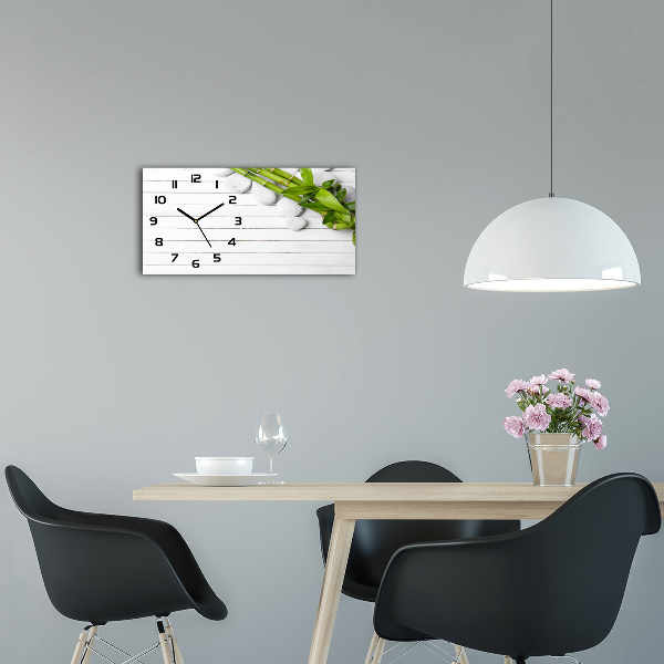 Horloge murale horizontale Bambou
