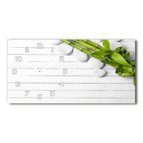 Horloge murale horizontale Bambou