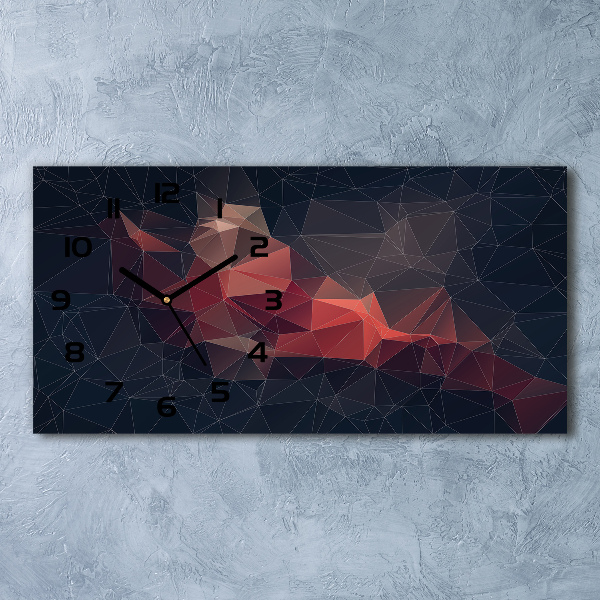 Horloge murale horizontale Motif abstrait