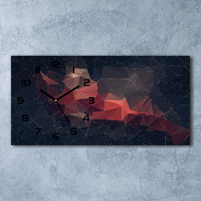 Horloge murale horizontale Motif abstrait