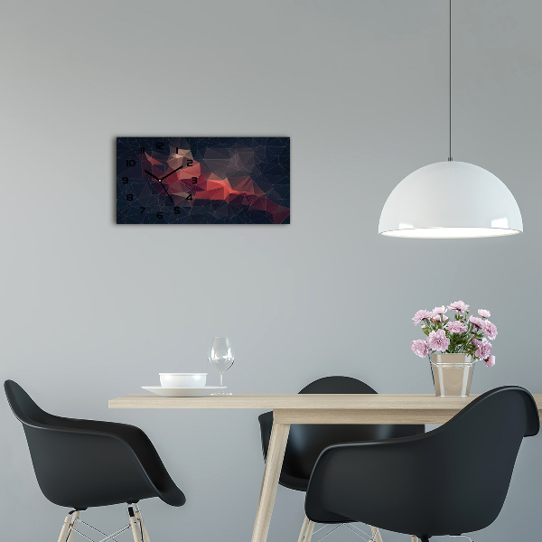 Horloge murale horizontale Motif abstrait