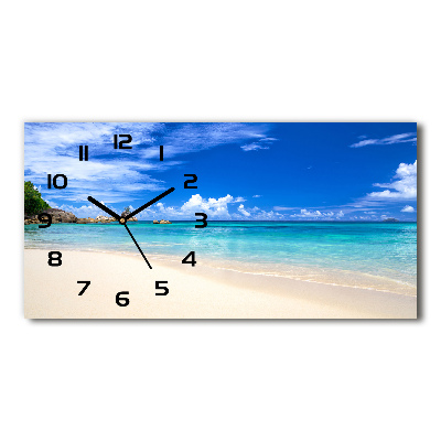 Horloge rectangulaire horizontale Plage tropicale océan