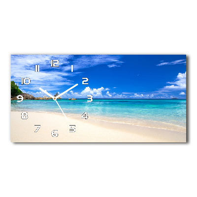 Horloge rectangulaire horizontale Plage tropicale océan