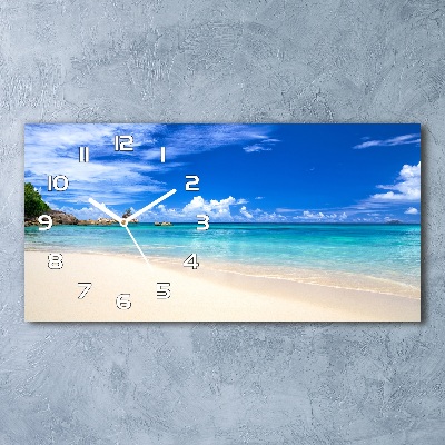 Horloge rectangulaire horizontale Plage tropicale océan
