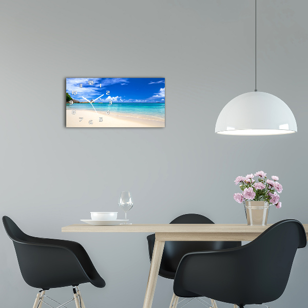 Horloge rectangulaire horizontale Plage tropicale océan