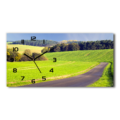Horloge murale horizontale Route de campagne