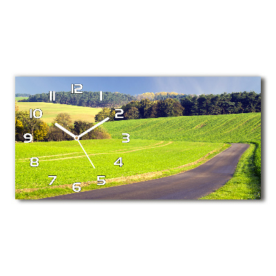 Horloge murale horizontale Route de campagne