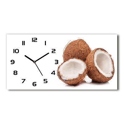 Horloge horizontale en verre Noix de coco
