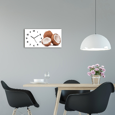 Horloge horizontale en verre Noix de coco