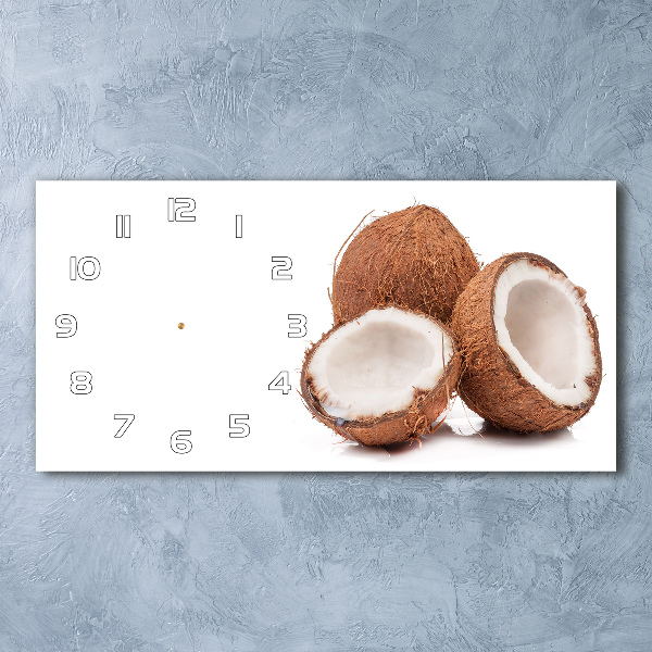 Horloge horizontale en verre Noix de coco