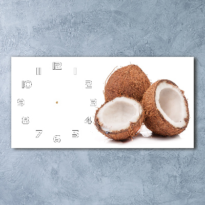Horloge horizontale en verre Noix de coco