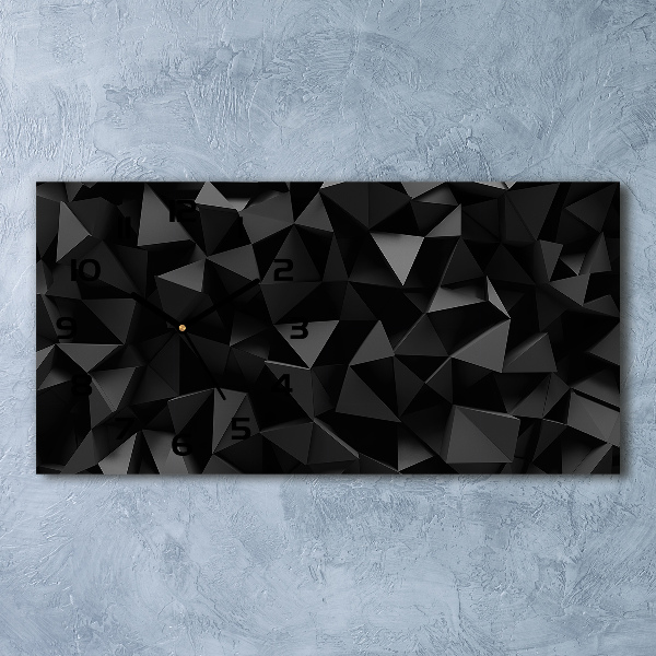 Horloge horizontale en verre Abstrait 3D