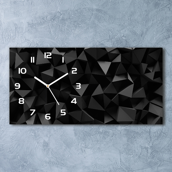 Horloge horizontale en verre Abstrait 3D