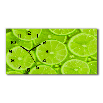 Horloge rectangulaire horizontale Citrons verts