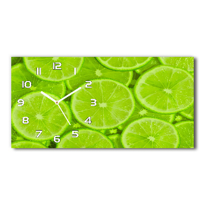 Horloge rectangulaire horizontale Citrons verts
