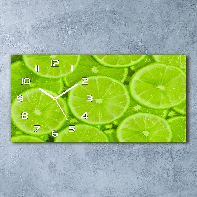 Horloge rectangulaire horizontale Citrons verts