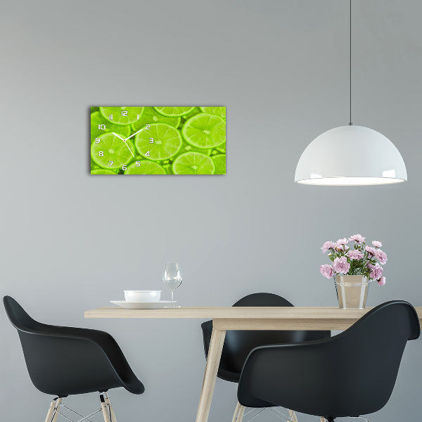 Horloge rectangulaire horizontale Citrons verts