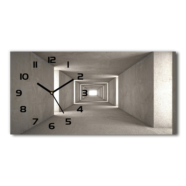 Horloge rectangulaire horizontale Tunnel en béton
