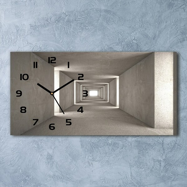 Horloge rectangulaire horizontale Tunnel en béton