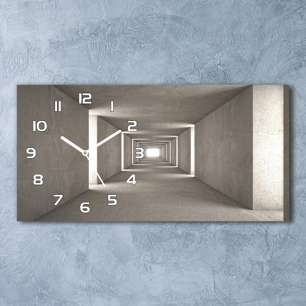 Horloge rectangulaire horizontale Tunnel en béton