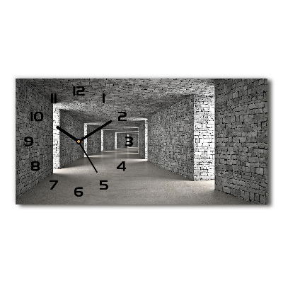 Horloge horizontale en verre Tunnel en briques