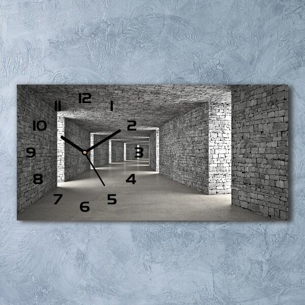 Horloge horizontale en verre Tunnel en briques