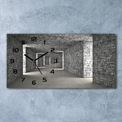 Horloge horizontale en verre Tunnel en briques