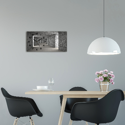 Horloge horizontale en verre Tunnel en briques