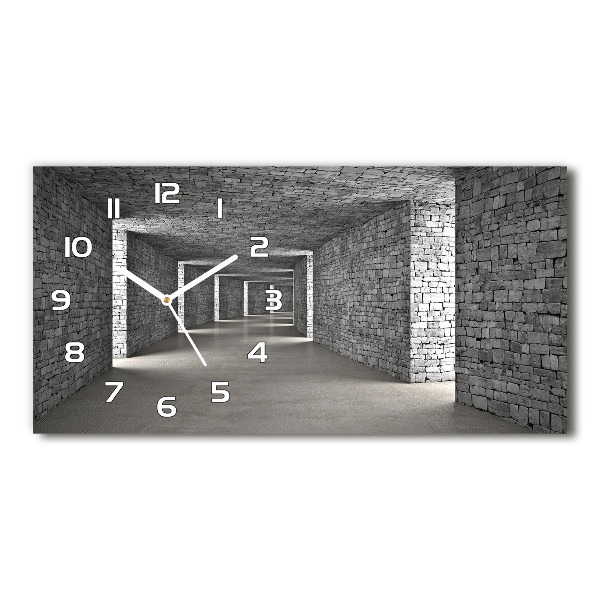 Horloge horizontale en verre Tunnel en briques