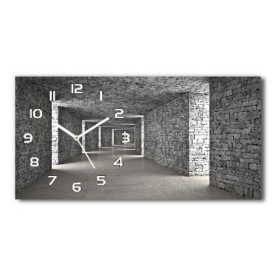 Horloge horizontale en verre Tunnel en briques