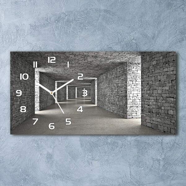 Horloge horizontale en verre Tunnel en briques