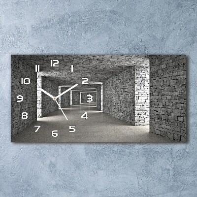 Horloge horizontale en verre Tunnel en briques
