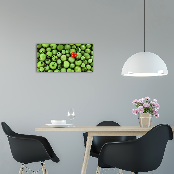 Horloge horizontale en verre Tomate mûre