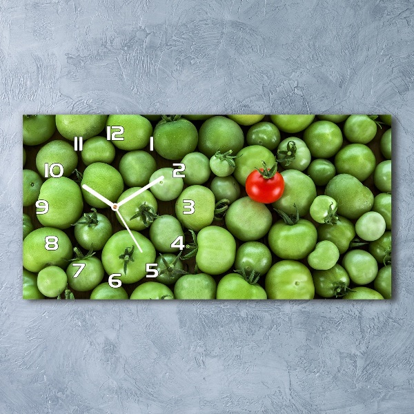 Horloge horizontale en verre Tomate mûre