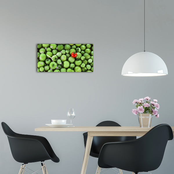 Horloge horizontale en verre Tomate mûre
