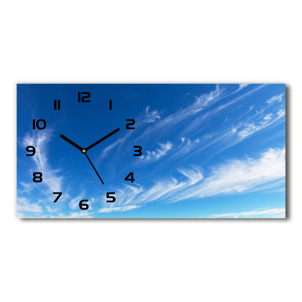 Horloge murale horizontale Ciel bleu