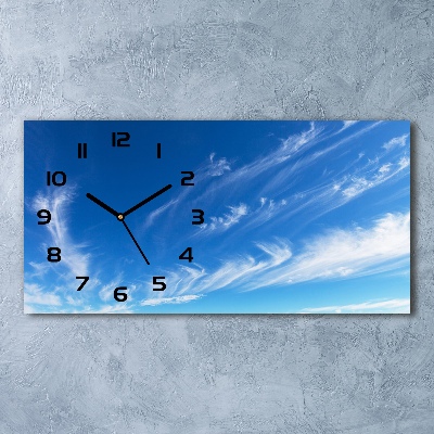 Horloge murale horizontale Ciel bleu