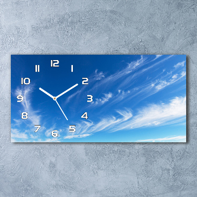 Horloge murale horizontale Ciel bleu