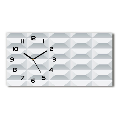 Horloge horizontale en verre Art géométrique
