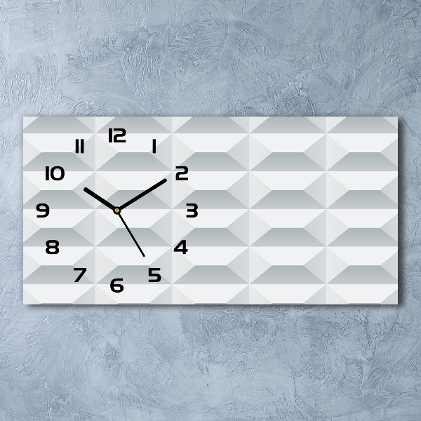 Horloge horizontale en verre Art géométrique