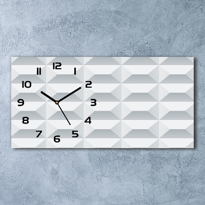 Horloge horizontale en verre Art géométrique