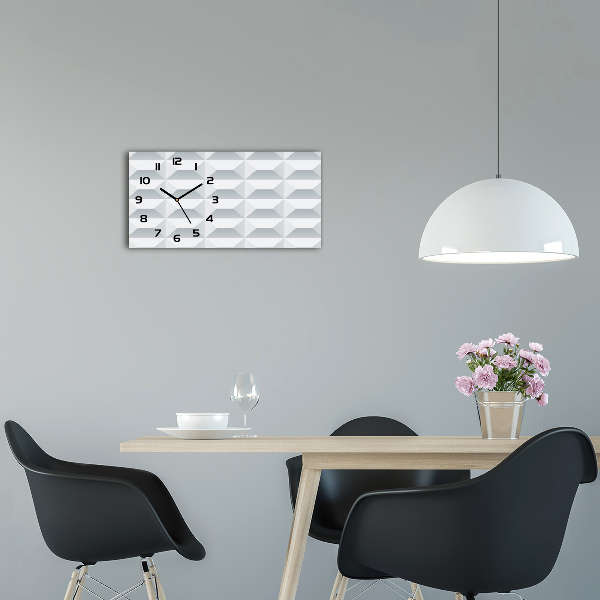 Horloge horizontale en verre Art géométrique