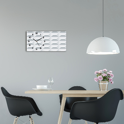 Horloge horizontale en verre Art géométrique