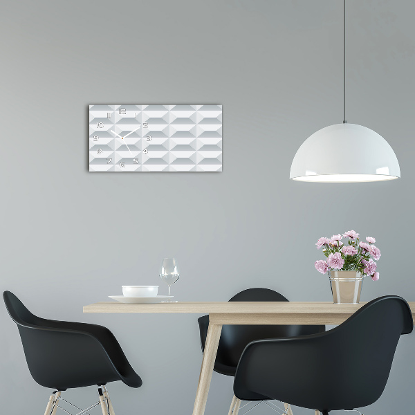 Horloge horizontale en verre Art géométrique