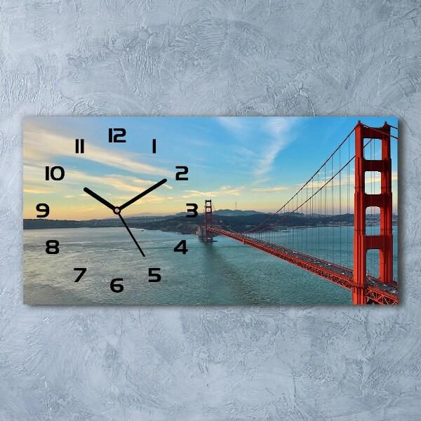 Horloge rectangulaire horizontale Pont sur le front de mer de San Francisco