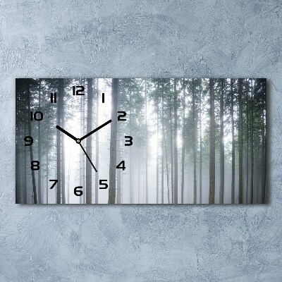 Horloge rectangulaire horizontale Brume dans la forêt