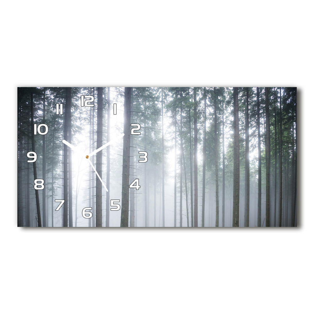 Horloge rectangulaire horizontale Brume dans la forêt