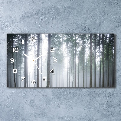 Horloge rectangulaire horizontale Brume dans la forêt