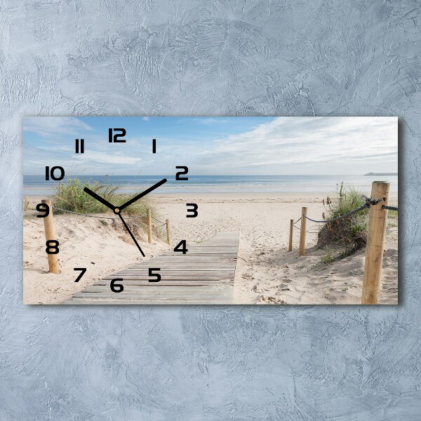 Horloge murale horizontale Plage